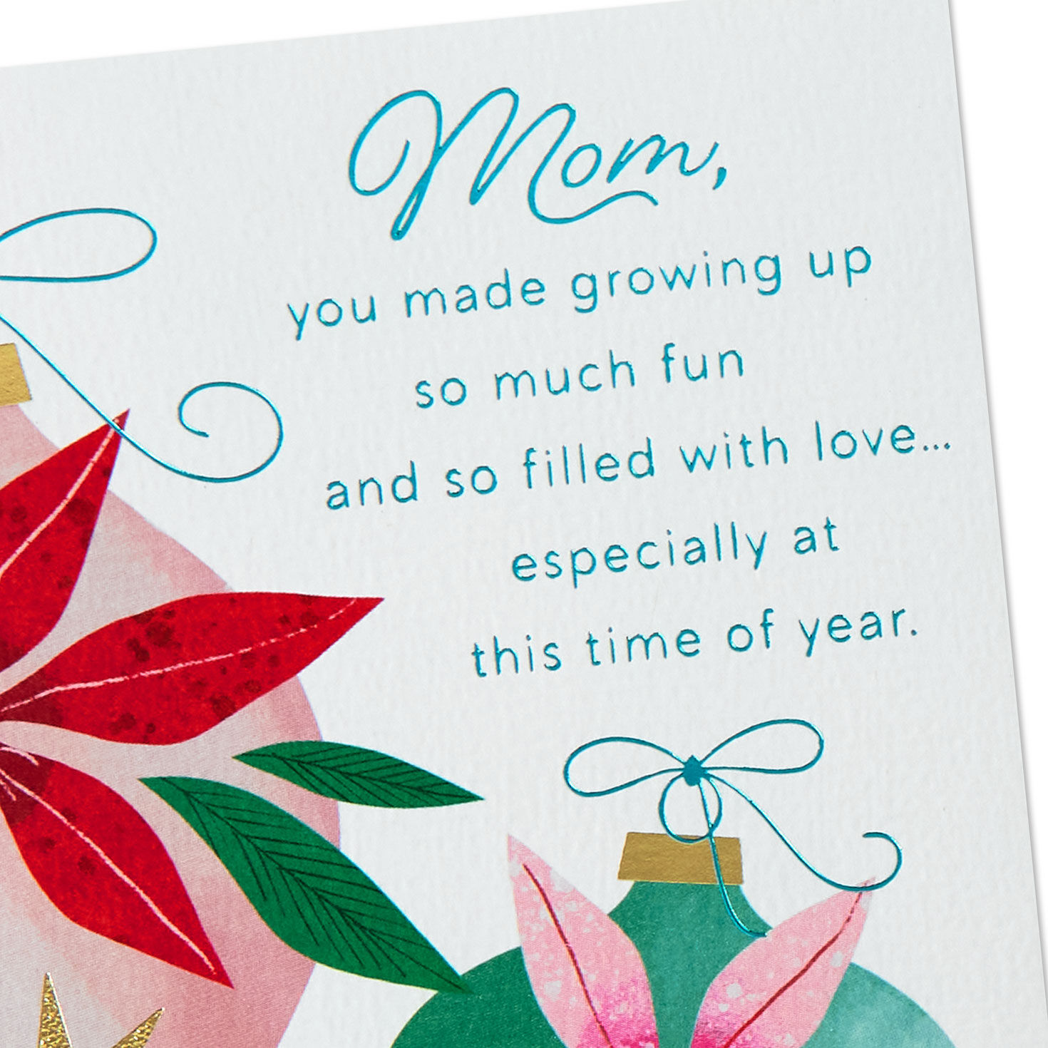 Modern Floral Ornaments Card for Mom Card Front Detail image number 6