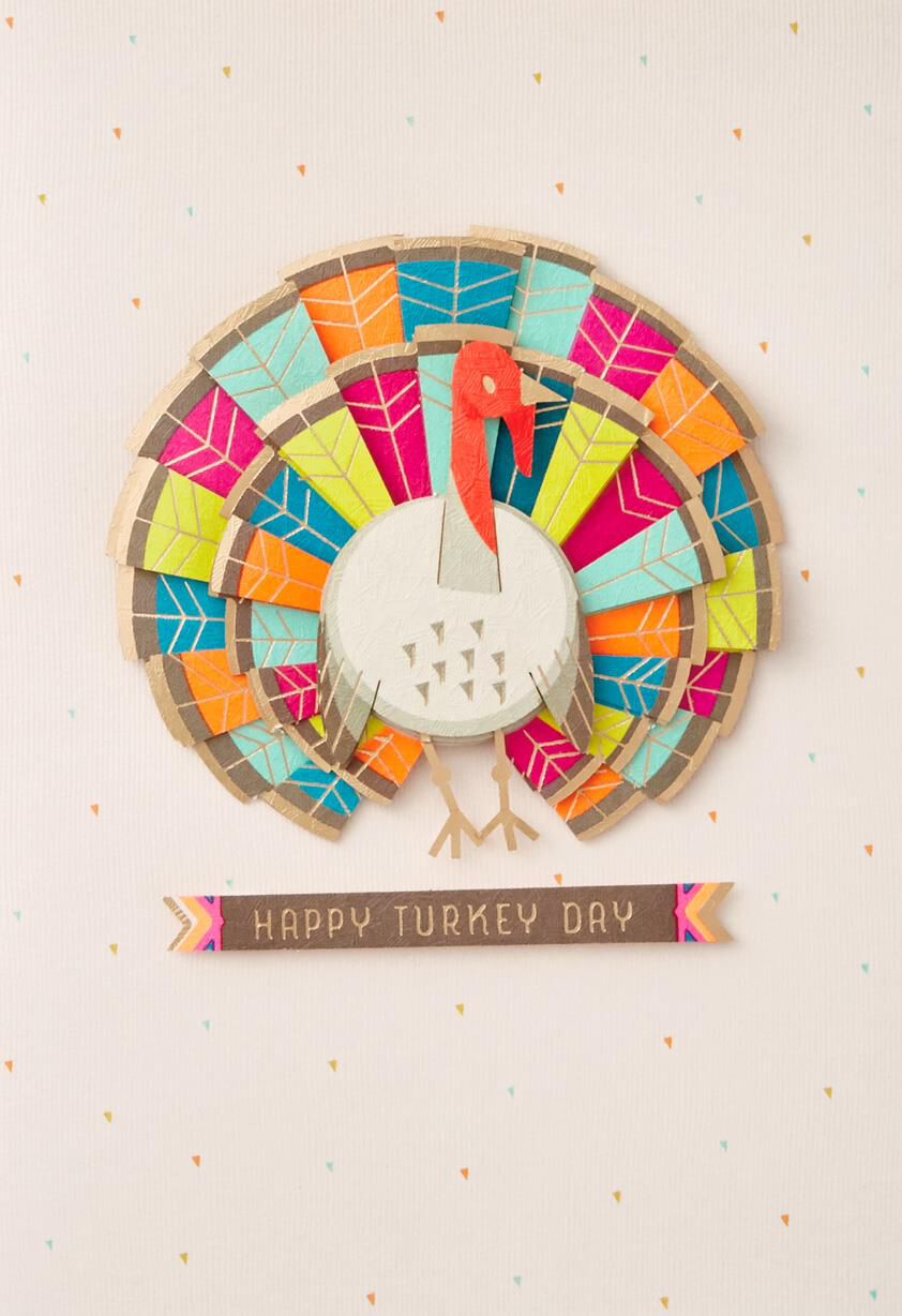 Good Stuff Colorful Turkey Thanksgiving Card