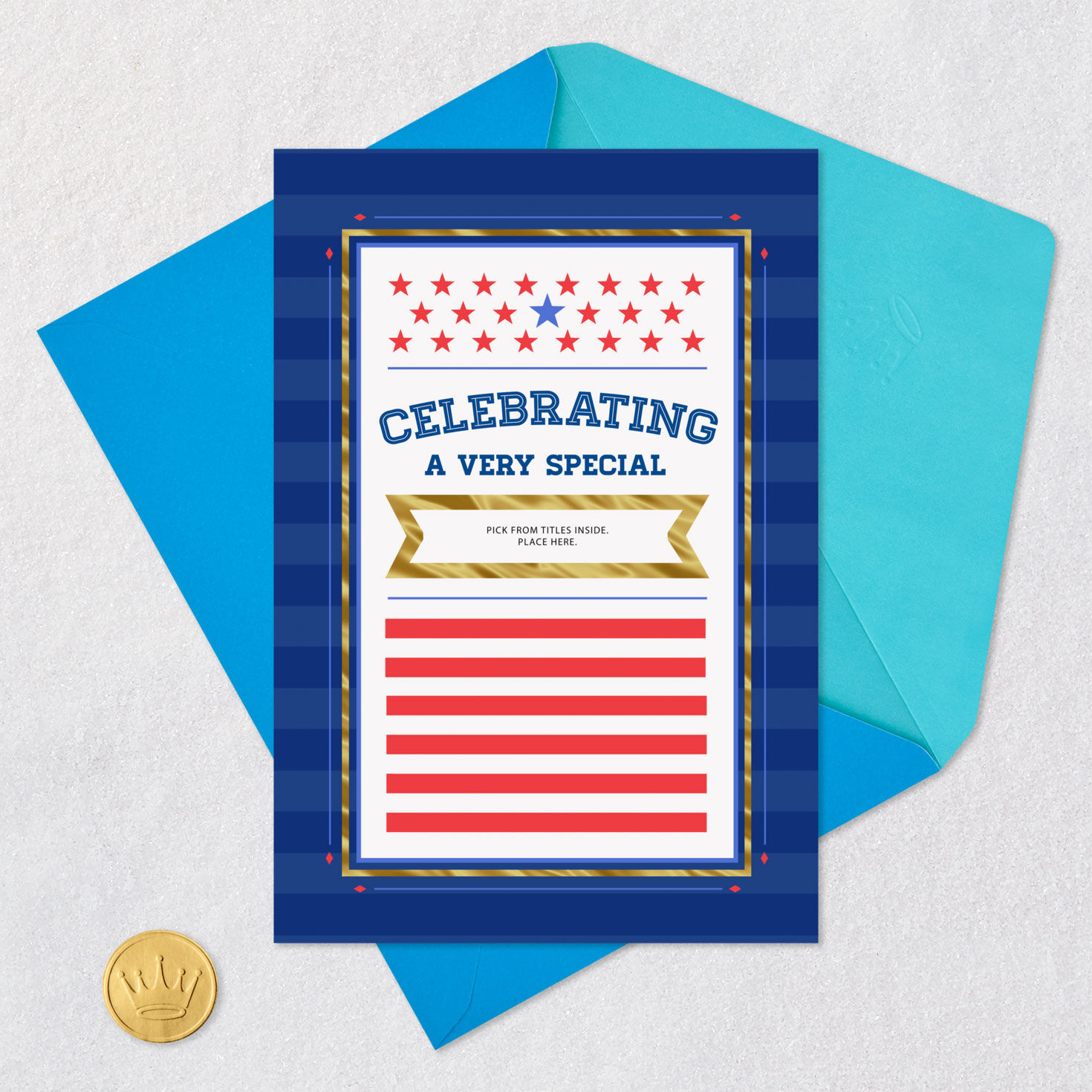 You've Earned This Patriotic Customizable Graduation Card With Title Stickers for only USD 2.99 | Hallmark