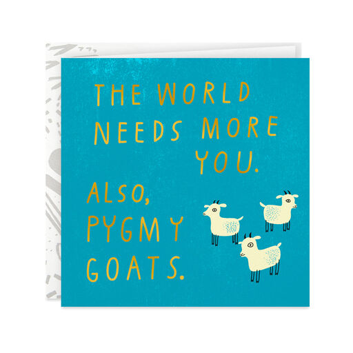 The World Needs More Pygmy Goats and You Card, 