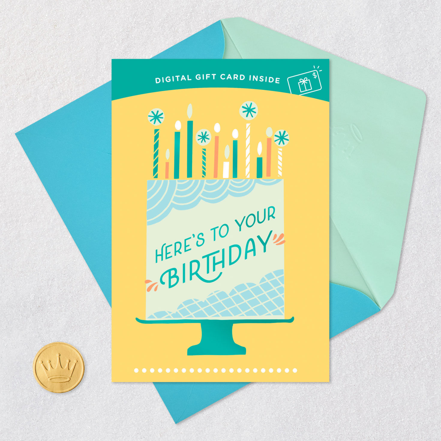 Here's to You Cake and Candles Gift Card Greeting Birthday Card for only USD 4.99 | Hallmark