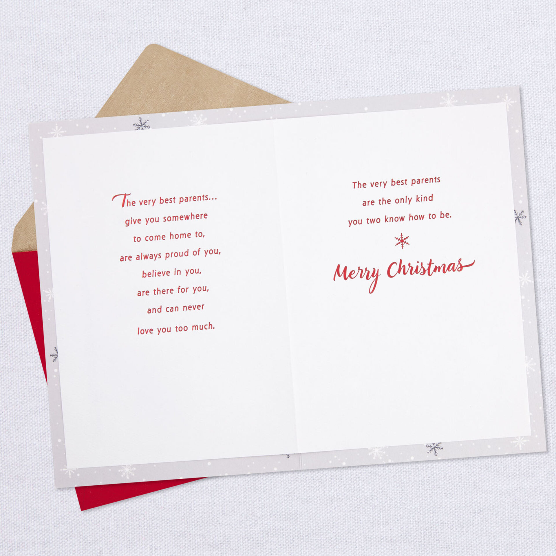 The Very Best Parents Christmas Card for Mom and Dad - Greeting Cards ...