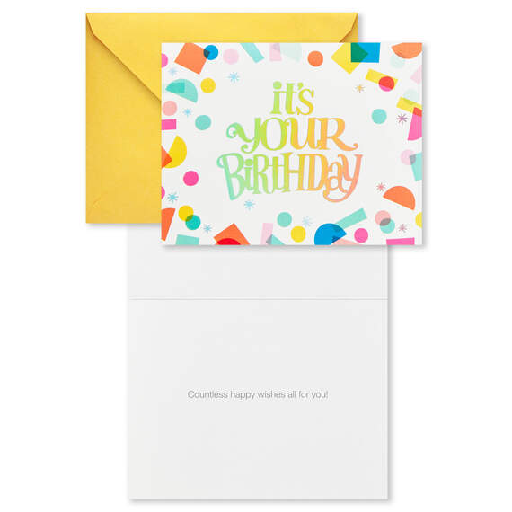 Colorful Assorted Birthday Cards With Pouch and Pen, Pack of 10, , large image number 3