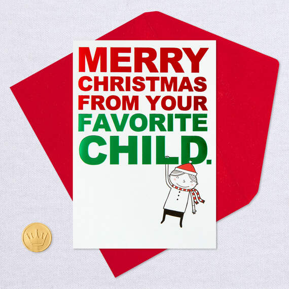 From Your Favorite Child Funny Christmas Card, , large image number 5