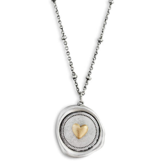Heart Charm Dear You My Love Necklace, 17.5", , large image number 1