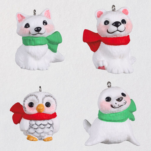 Mini Snow Buddies Ornaments, Set of 4, 