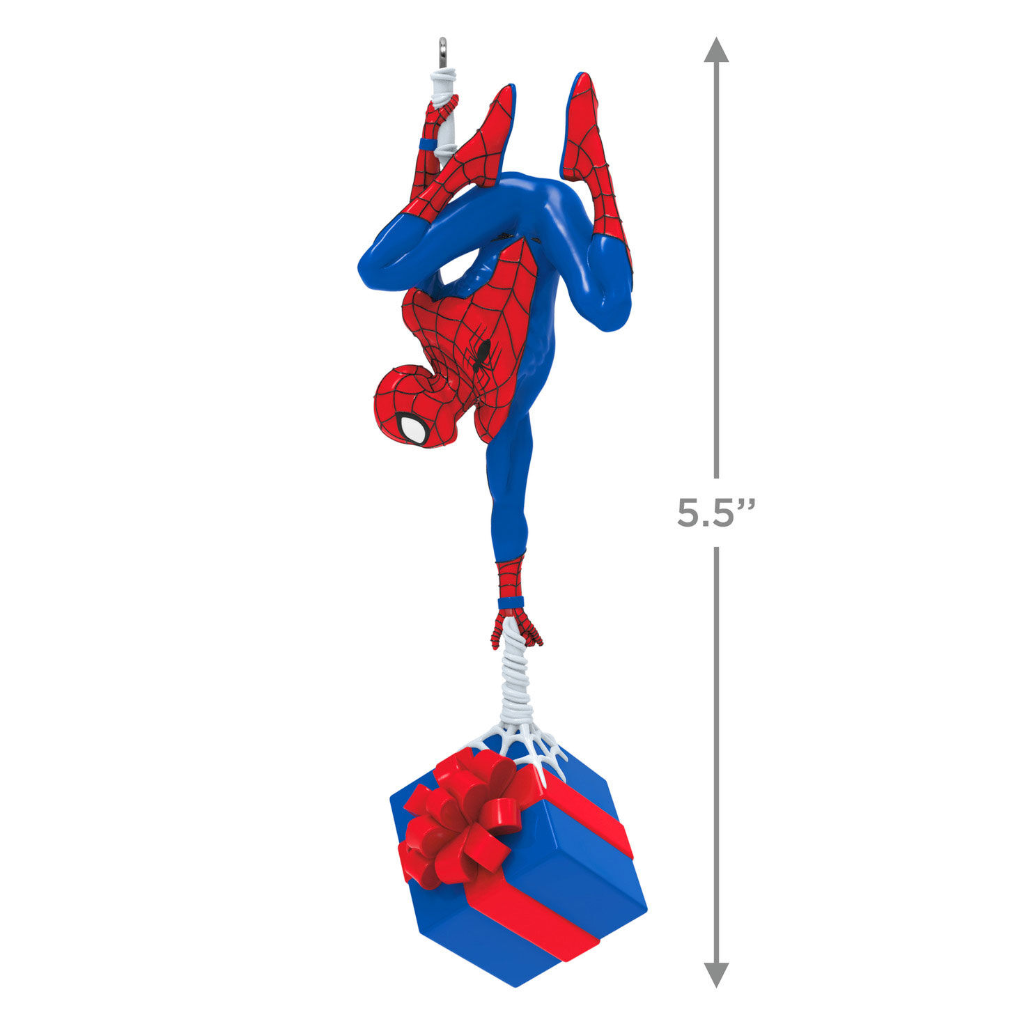 Spider-Man Dangling Present Keepsake Ornament measurement image number 3