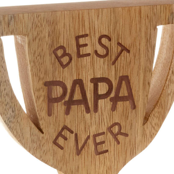 Best Papa Ever Trophy-Shaped Quote Sign, 5.3x6, , large image number 3