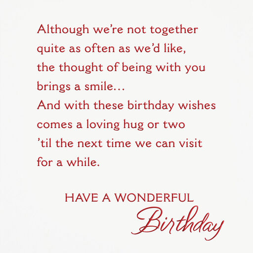 With Wishes and a Loving Hug Birthday Card for Sister, 