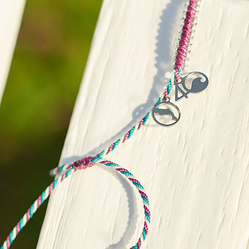 4ocean Dwarf Sperm Whale Multicolor Braided Bracelet, 