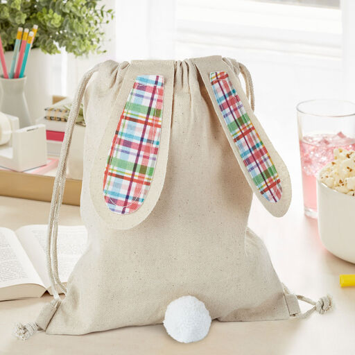 10.3" Easter Bunny Fabric Gift Bag, 