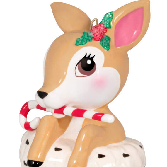 Vintage Reindeer Porcelain Ornament, , large image number 5