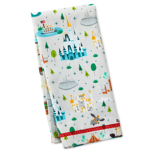 Walt Disney World 50th Anniversary Park Attractions Tea Towel, 