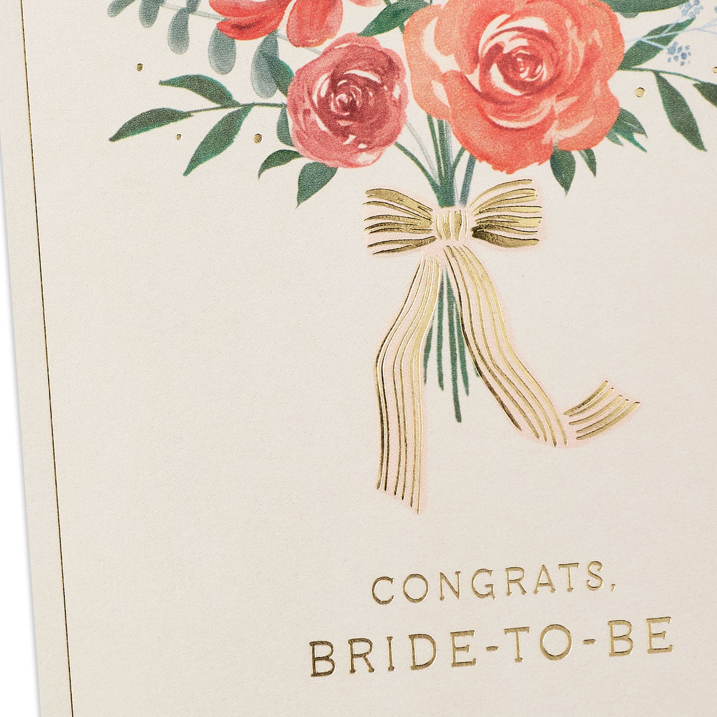 Pink Flower Bouquet Bridal Shower Card Card Front Detail image number 4