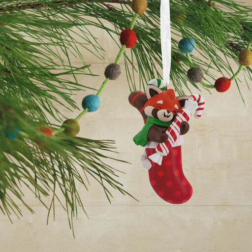 Red Panda in Stocking Hallmark Ornament, 