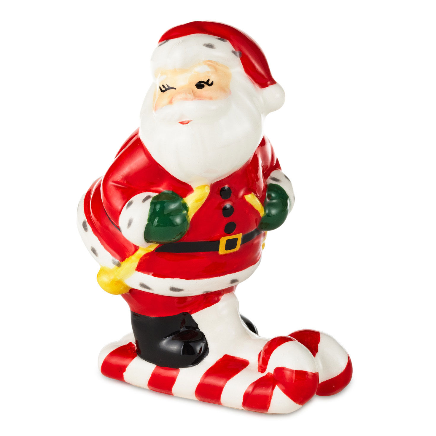 Santa On Candy Cane Skis Toothpick Holder side image number 3