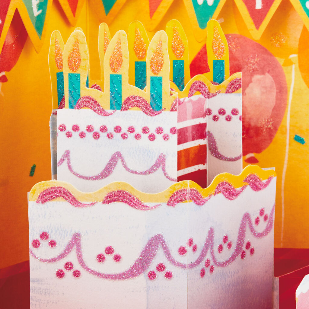 Make a Wish Cake Pop Up Birthday Card - Greeting Cards - Hallmark