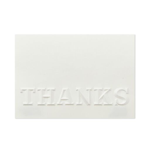 Embossed Cream Blank Thank You Notes, Box of 8, 