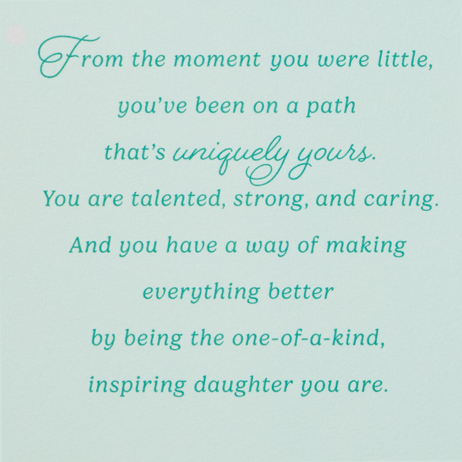Teal Gold Ornaments Christmas Card for Daughter Sentiment image number 2
