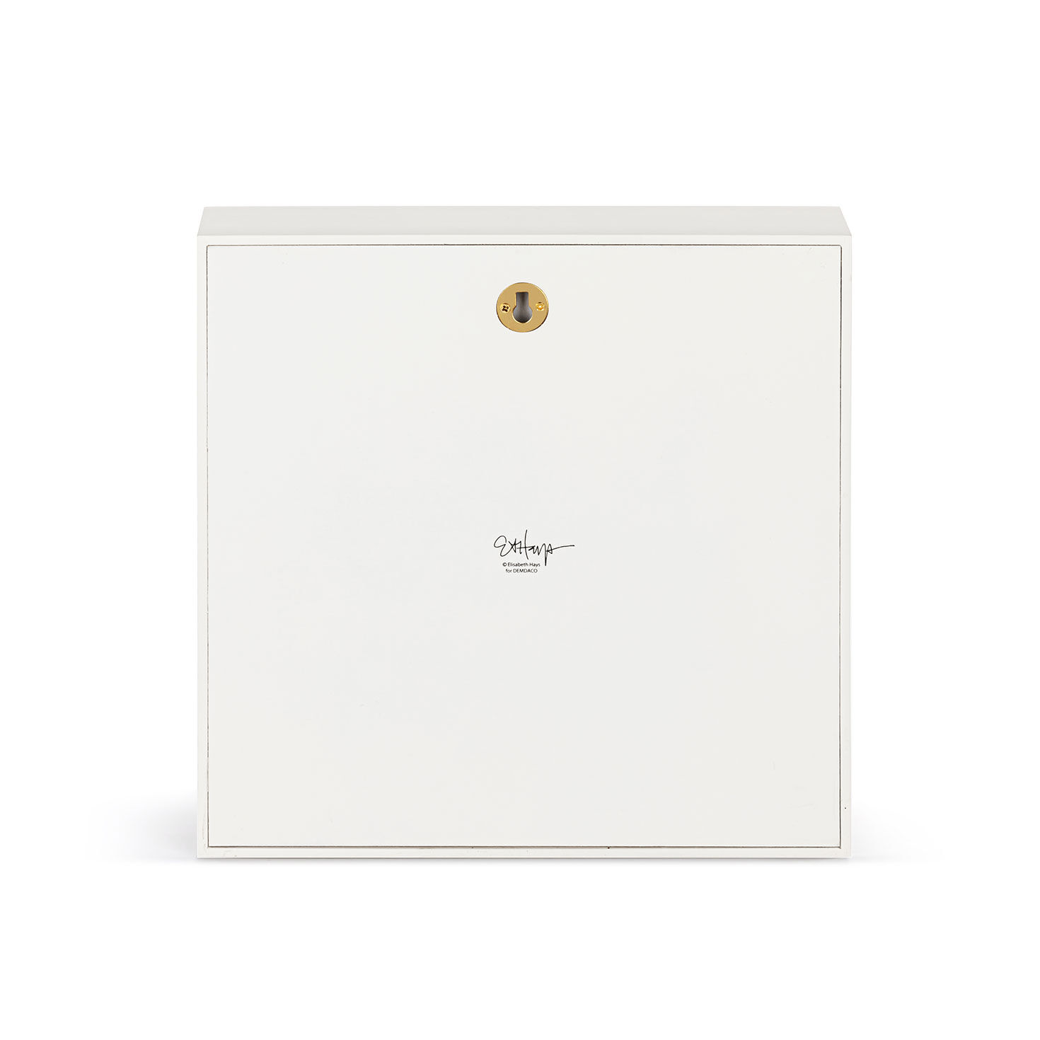 Pink Butterfly in White Shadow Box back image number 2