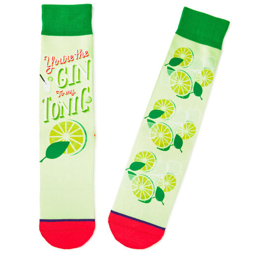 You’re the Gin to My Tonic Toe of a Kind Novelty Crew Socks, 
