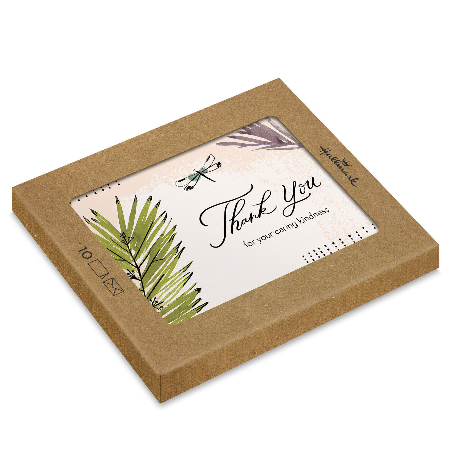 Palm Leaves and Dragonflies Blank Thank You Notes, Pack of 10