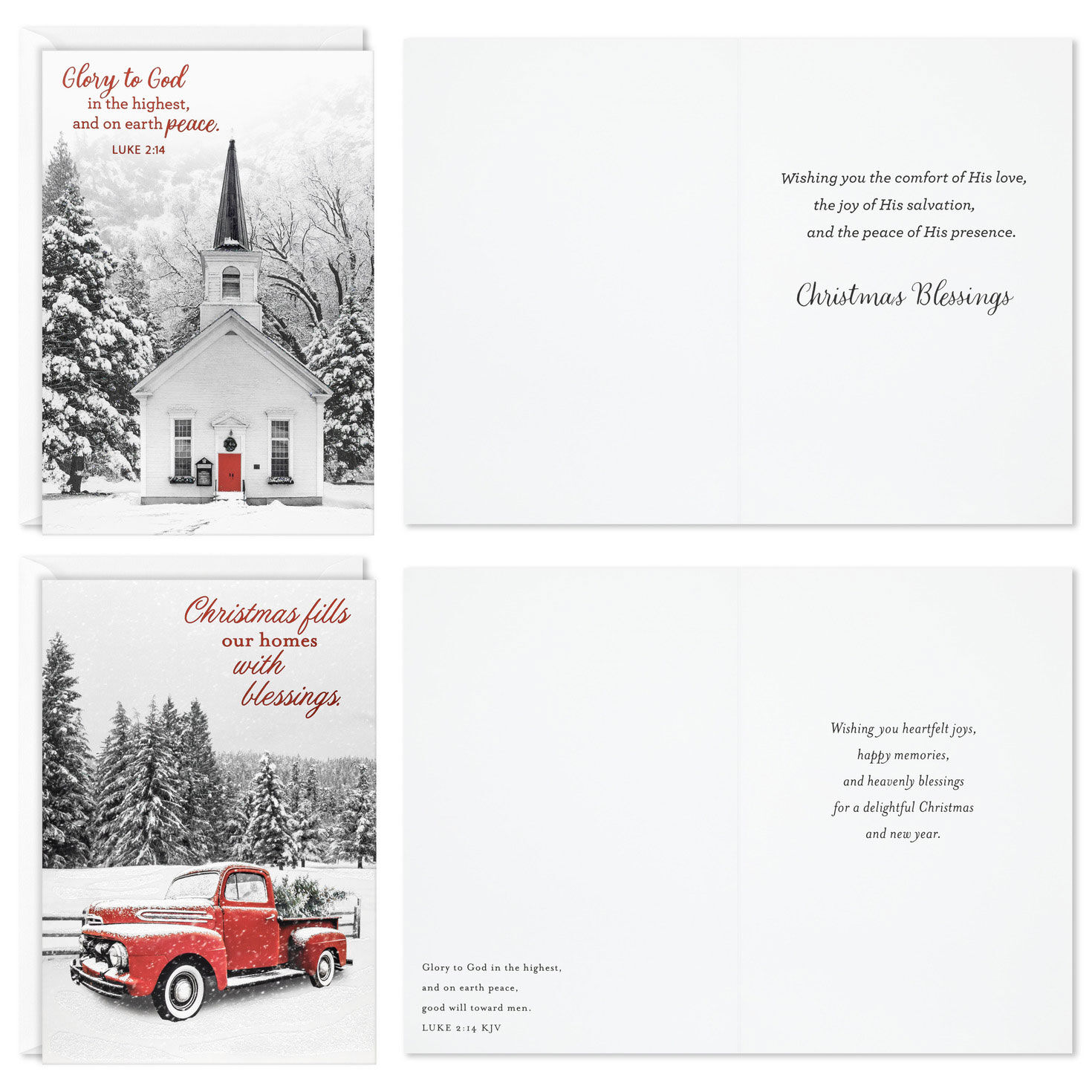 Snowy Photos Christian Christmas Cards Assortment Card Front with Sentiment image number 4