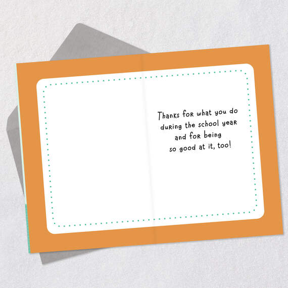 You're the Best Thank-You Card for School Worker From Kid, , large image number 3
