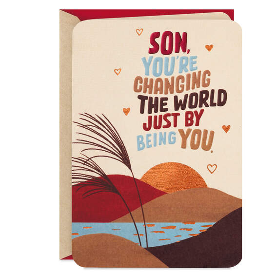 You're Changing the World Valentine's Day Card for Son, , large image number 1