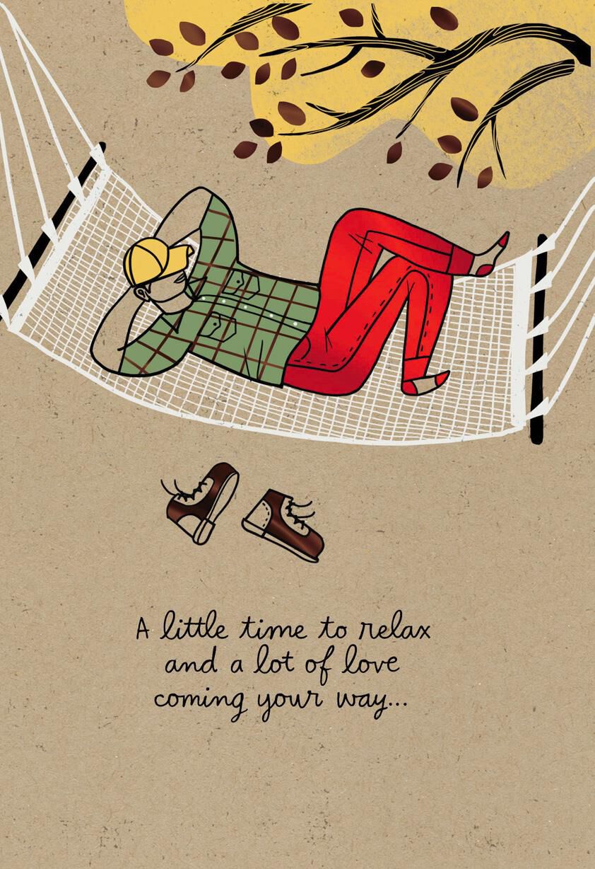 Love and Relaxation Birthday Card for Dad