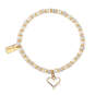 Roman Gold Cross Heart Bracelet for Kids, , large image number 1