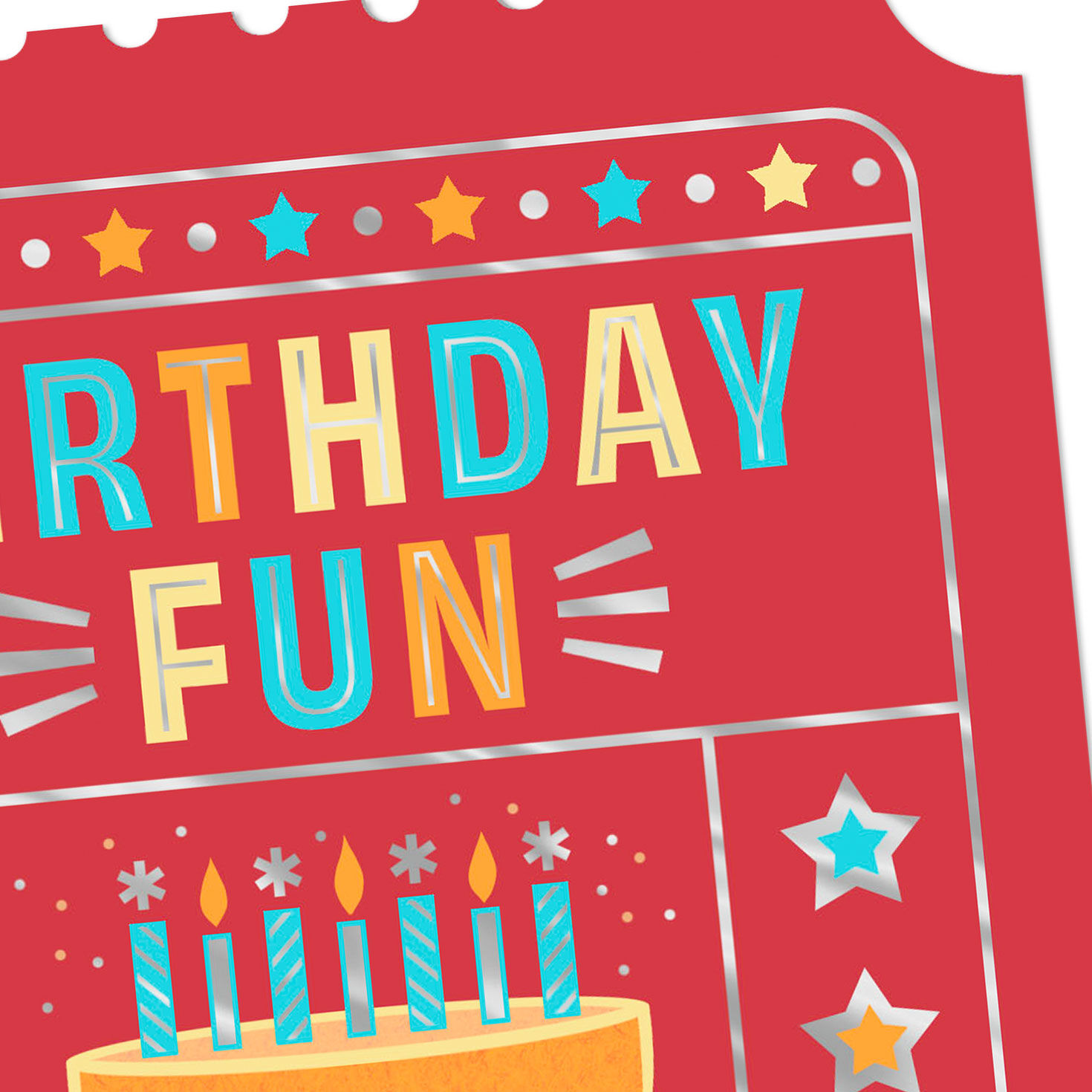 Carnival Ticket Kids Birthday Card Card Front Detail image number 4
