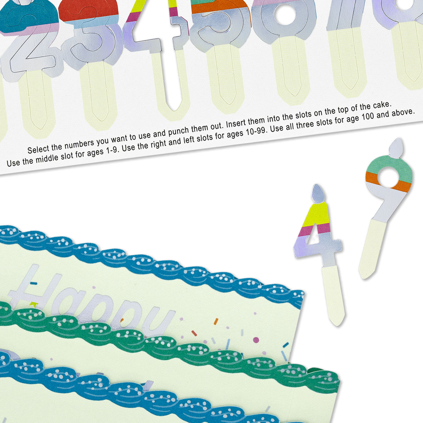 Pick A Number Confetti Cake Pop-Up Birthday Card attachment detail image number 5