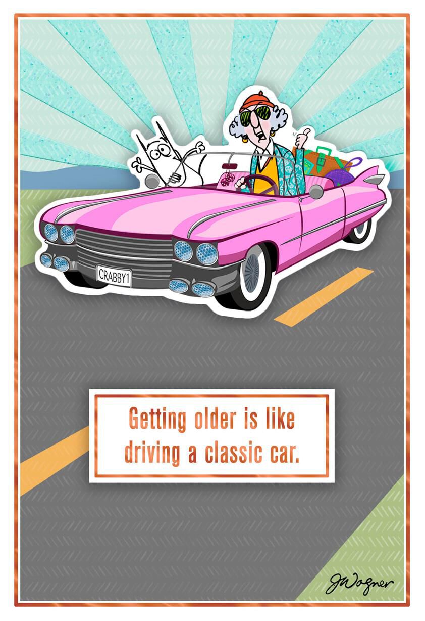 Maxine™ Like a Classic Car Funny Birthday Card
