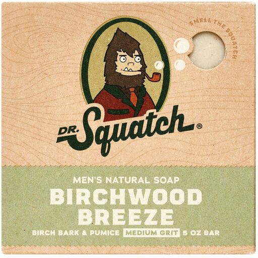 Dr. Squatch Birchwood Breeze Natural Soap for Men, 5 oz., 