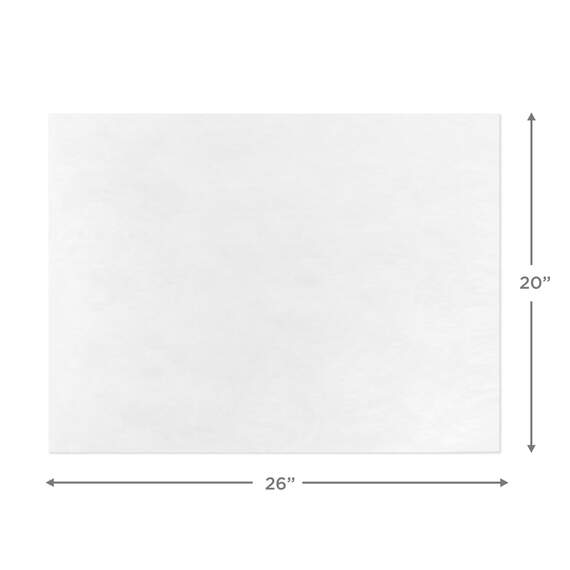 Solid White Tissue Paper, 6 sheets, White, large image number 4