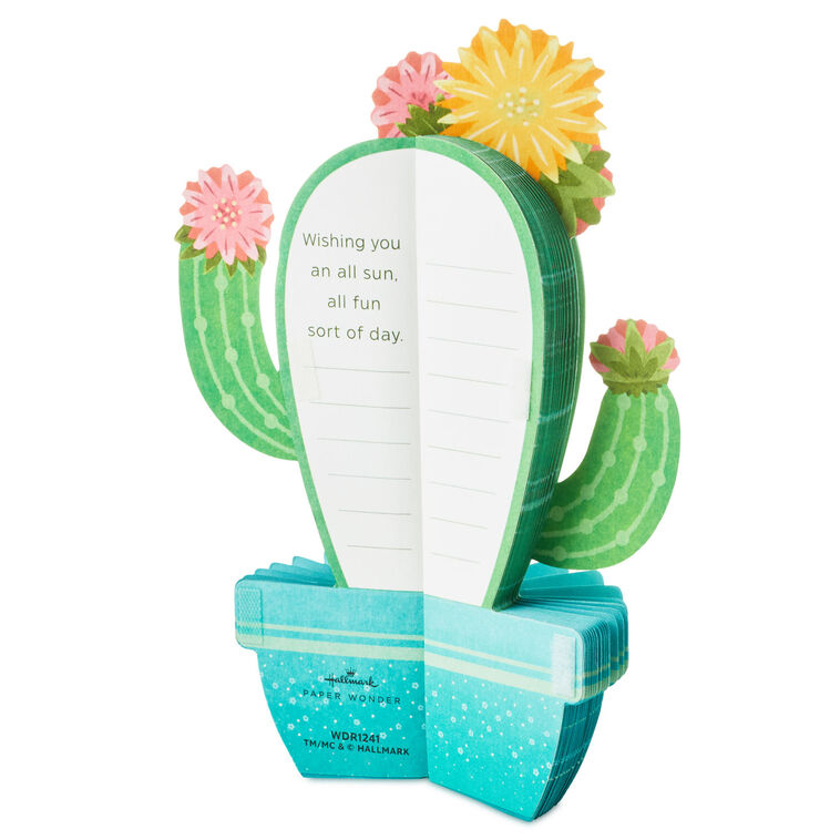 All Sun, All Fun Flowering Cactus Honeycomb 3D Pop-Up Card, , large image number 3