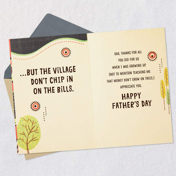 It Takes More Than a Village Funny Father's Day Card for Dad, , large image number 4