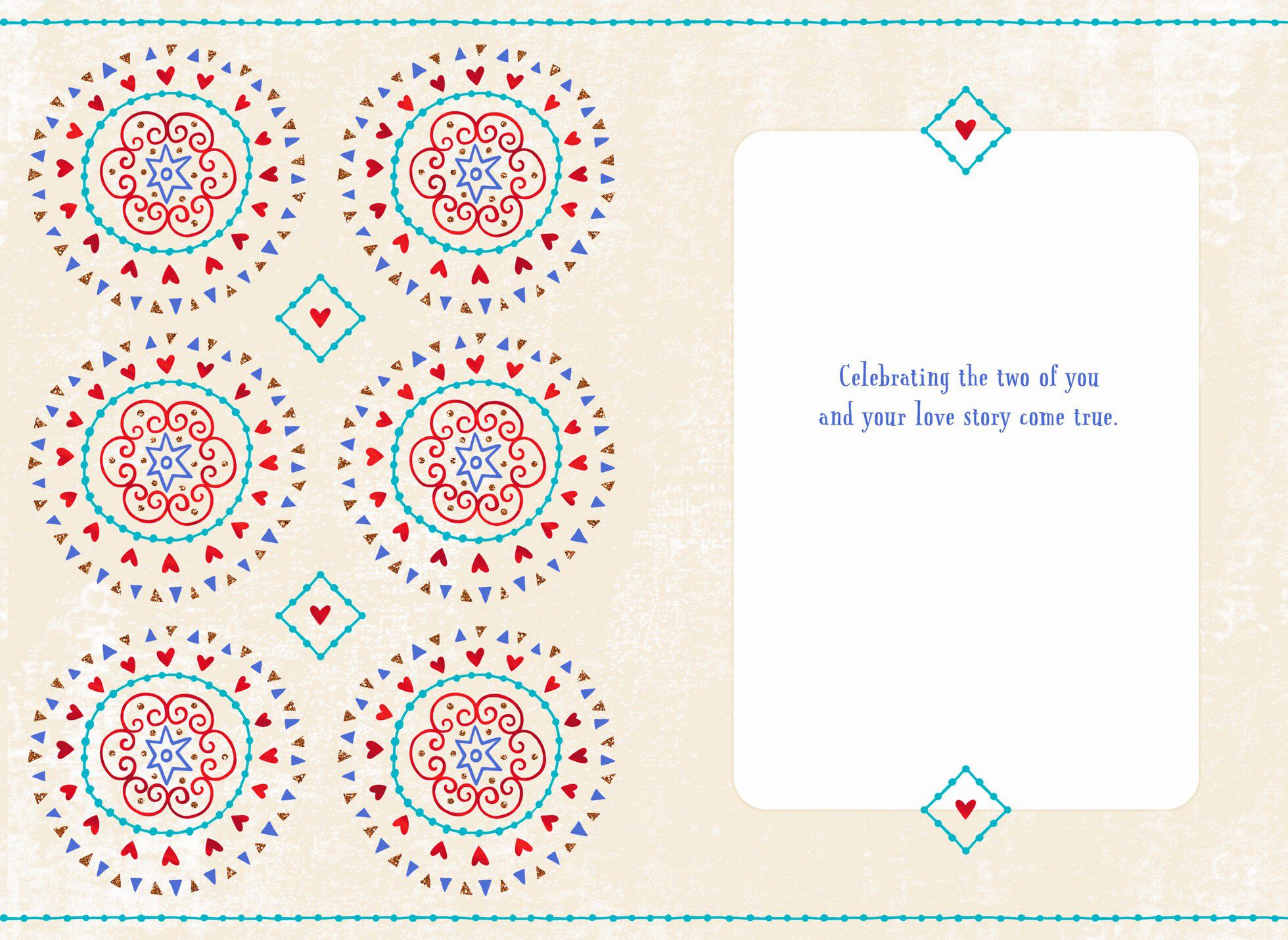 Medallions Forever Love Wedding Card