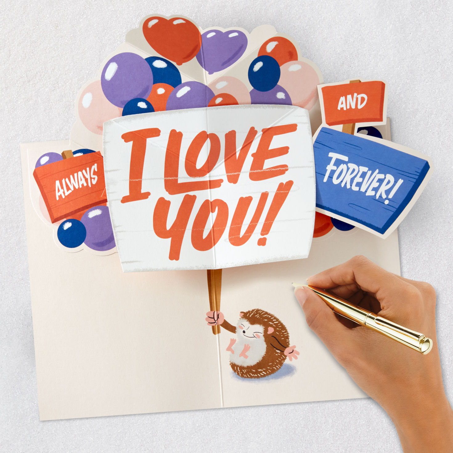 Hedgehog Pop-Up Anniversary Card  image number 6