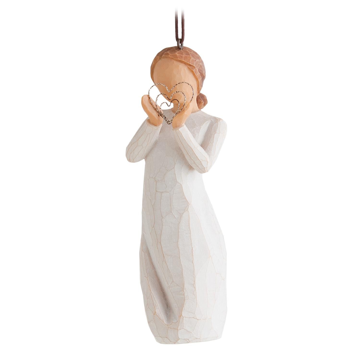 Sculpted Hand-Painted Figure Willow Tree Song of Joy Ornament 