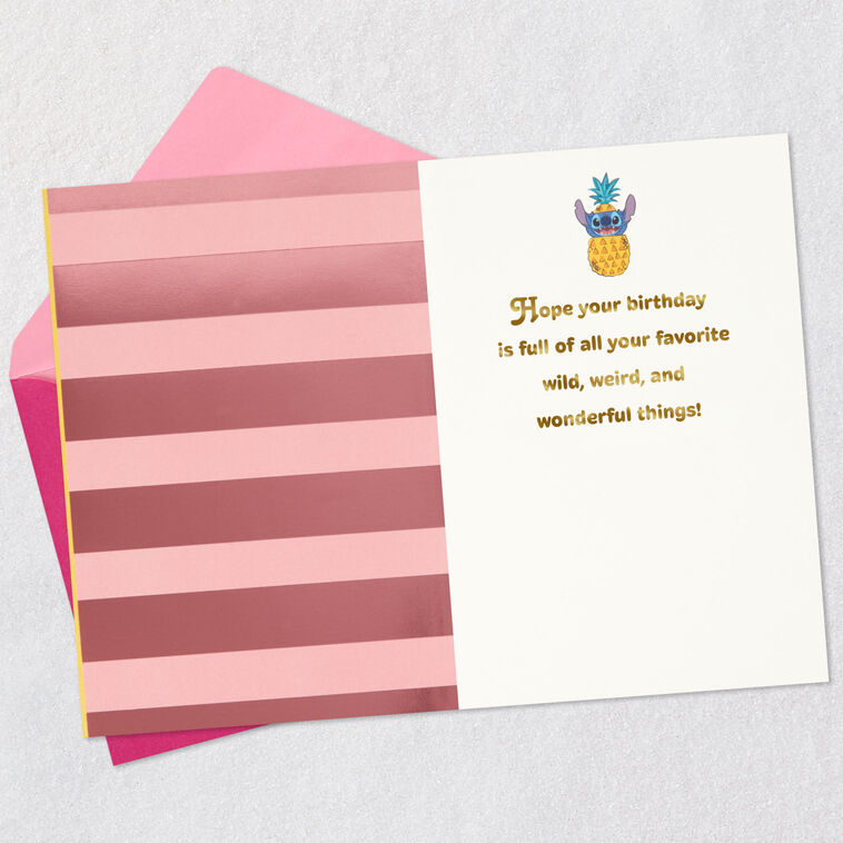 Disney Lilo & Stitch Best Day Ever Kids Birthday Card Open card with envelope image number 3