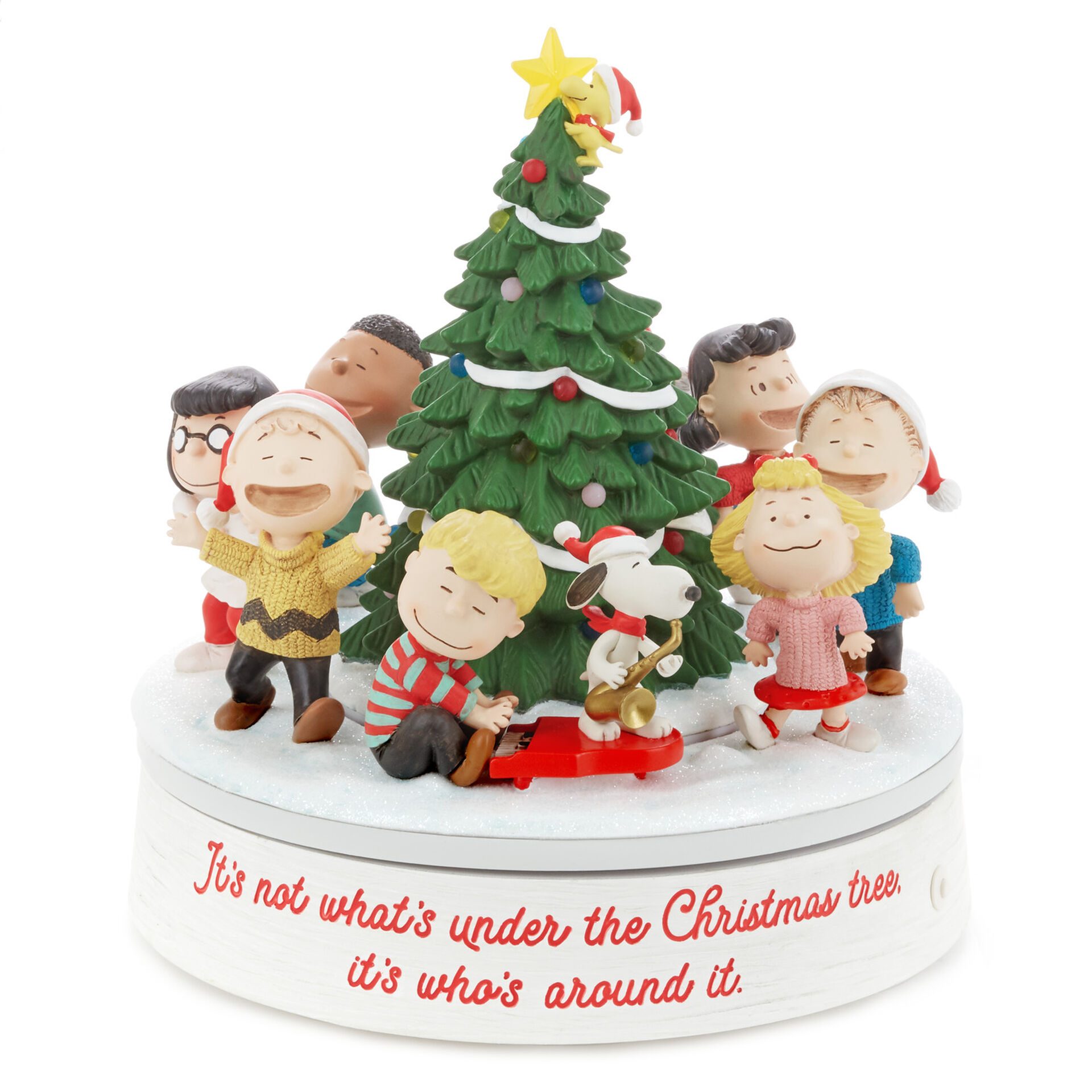 Peanuts Gang Holiday Musical Figurine With Light And Motion 8 25 Figurines Hallmark