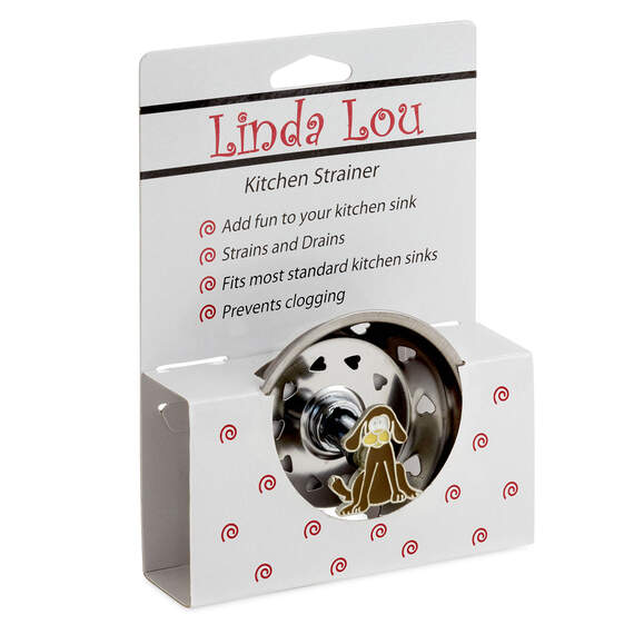 Linda Lou Brown Dog Kitchen Sink Strainer, , large image number 4