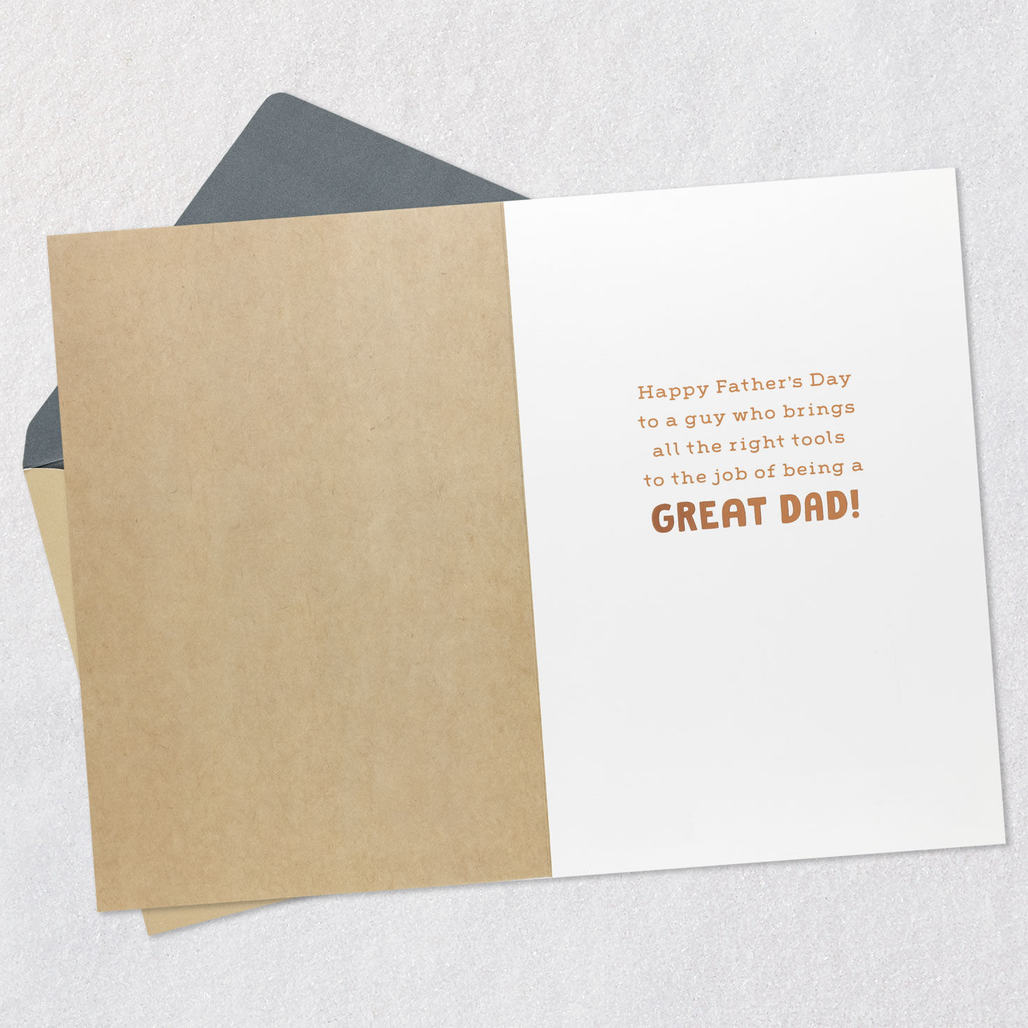 Toolbox Tribute Father's Day Card Open card with envelope image number 3