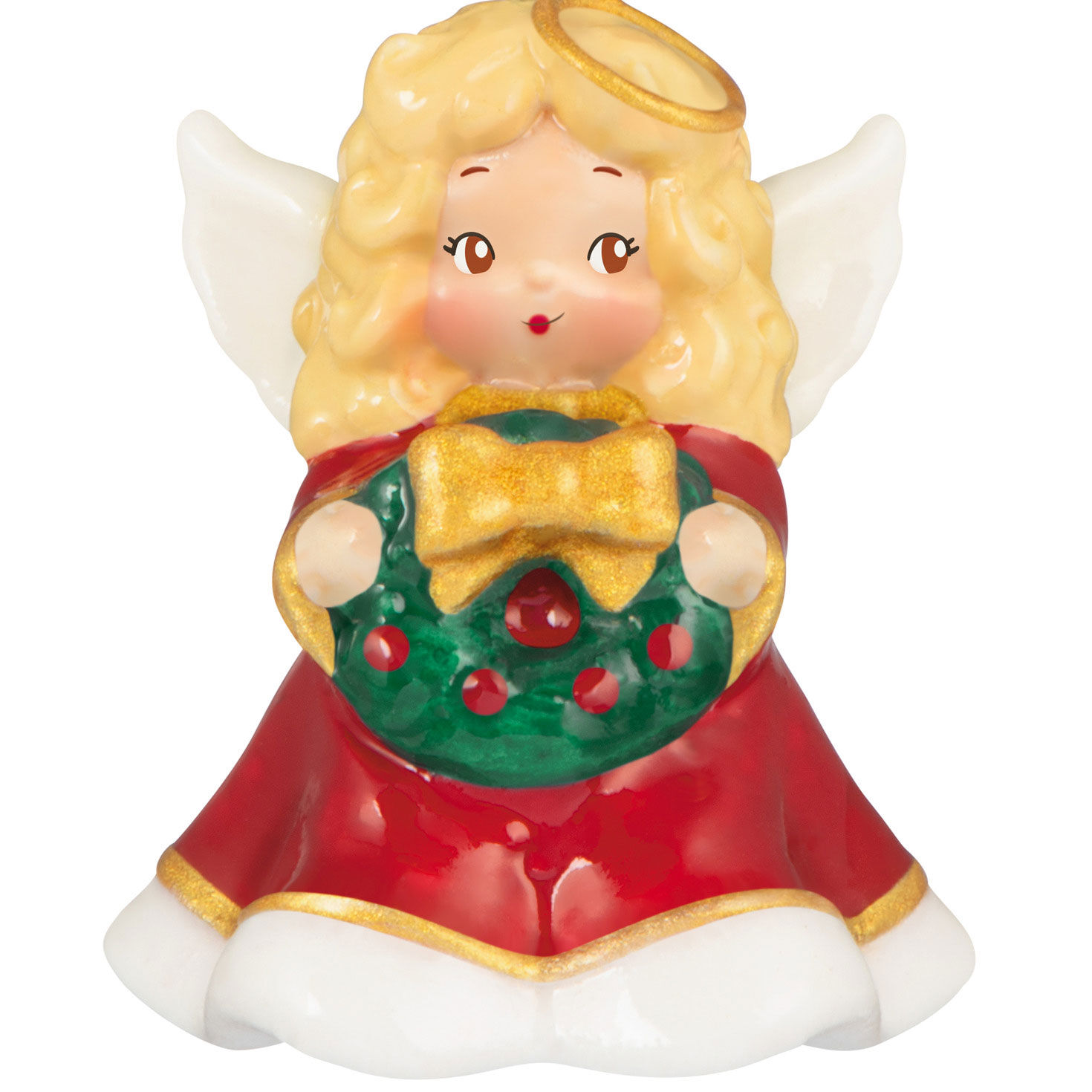 Vintage Angel With Wreath Keepsake Ornament  image number 5