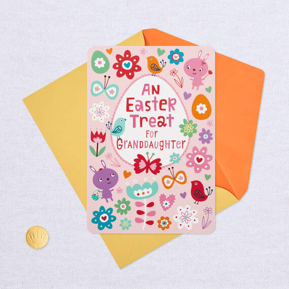 Sweet Treat for Granddaughter Easter Card With Body Stickers, , large image number 6