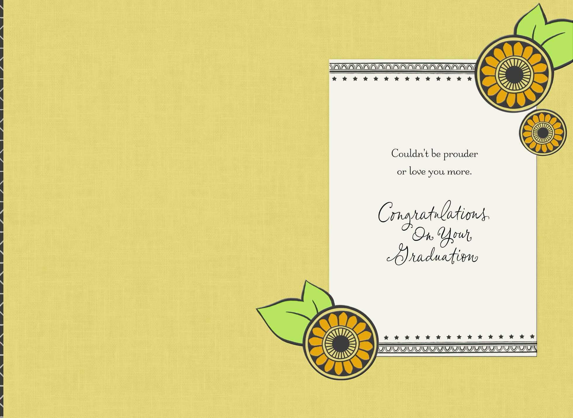 Sunflower Graduation Card for Daughter