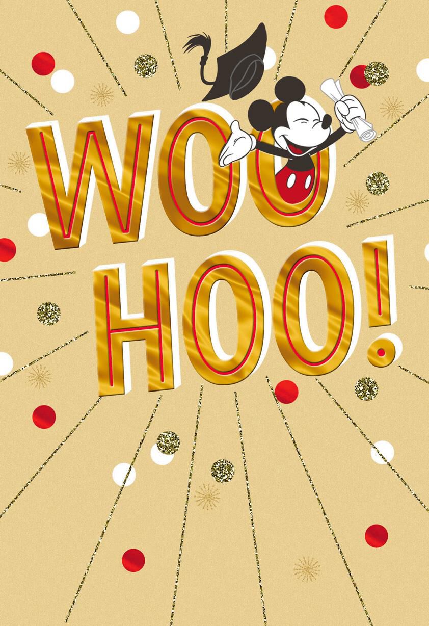 Mickey Mouse Woo Hoo! Graduation Card