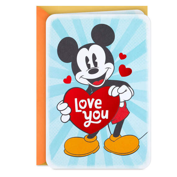 Disney Mickey Mouse You Make My Heart Happy Love Card, , large image number 1